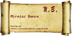 Mireisz Bence névjegykártya